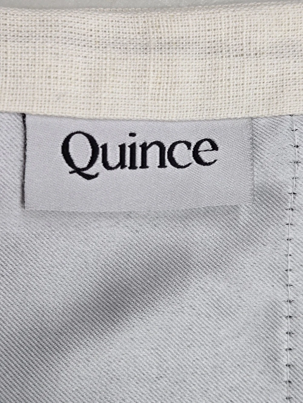 NWT QUINCE Set 2 48x108 Coastal Stripe Linen Cotton True Blackout Curtains 9230
